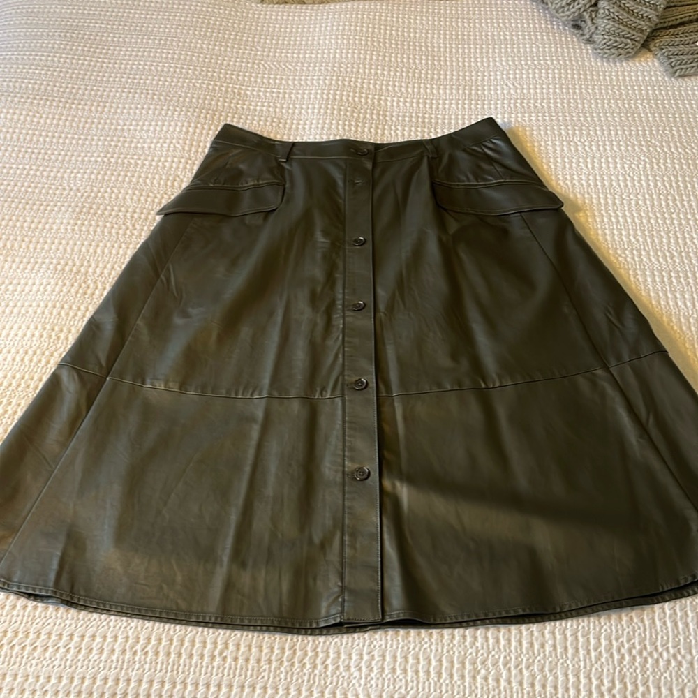 Banana republic, faux, leather skirt